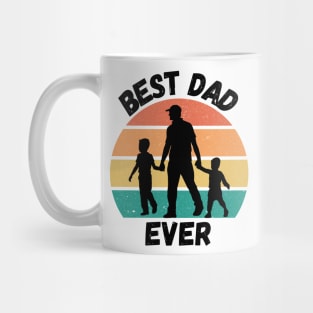 Best Dad Ever. Retro design for Fathers Day. Mug